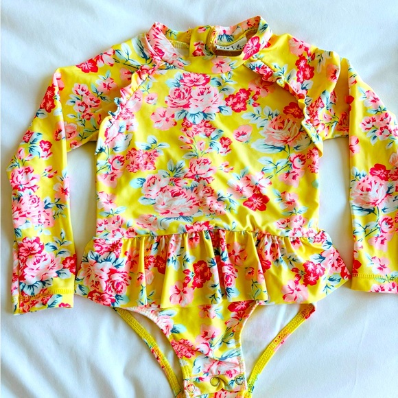 Nichole Miller Rash Guard Bathing Suit, 18-24 Months - Picture 1 of 4
